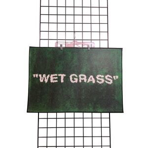 Off White Wet Grass Virgil Abloh Rug Non Slip Back